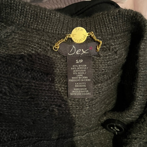 Dex Dark grey knit Short Cardigan - Picture 4 of 7